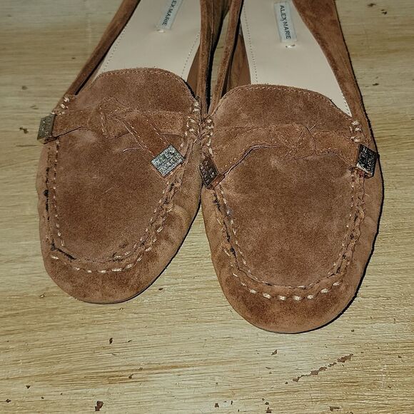 Alex Marie Leather Suede Slip On Loafers Moccasins Size 8.5 - Picture 2 of 8